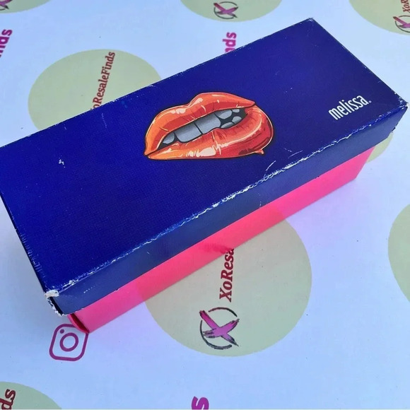 Melissa Blue Harmonic Side Bow Ribbon Thong Flip Flops Sandals Womens - Picture 5 of 5